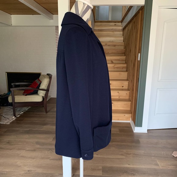 Adele Simpson Navy Wool Jacket Blazer Large 1970's - Picture 6 of 8